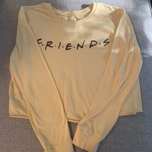 FRIENDS yellow women’s crop tee